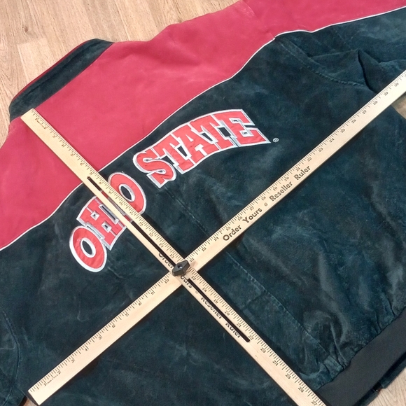 Ohio State Buckeyes Leather Jacket Mens 2XL XXL Suede Collegiate Licensed Produc - Picture 13 of 16